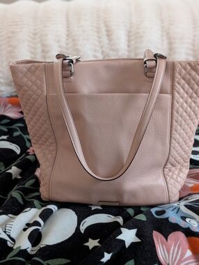 Vera Bradley XL Carry All Women’s Quilted Leather Tote Bag - Blush Pink